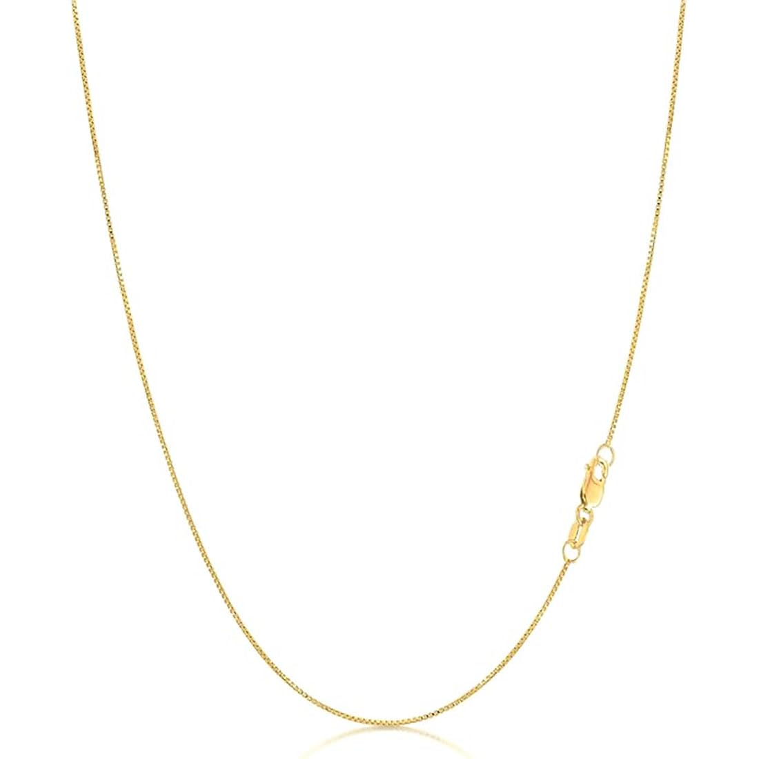 14k Gold Box Chain Necklace with Lobster Claw Clasp S816897