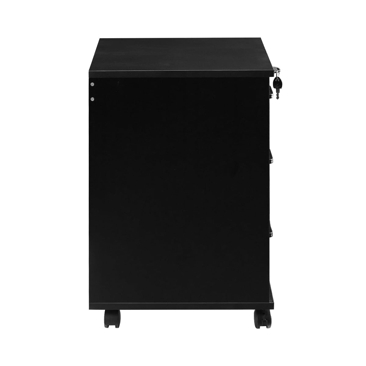 3 Drawer Black File Cabinet with Lock I250550
