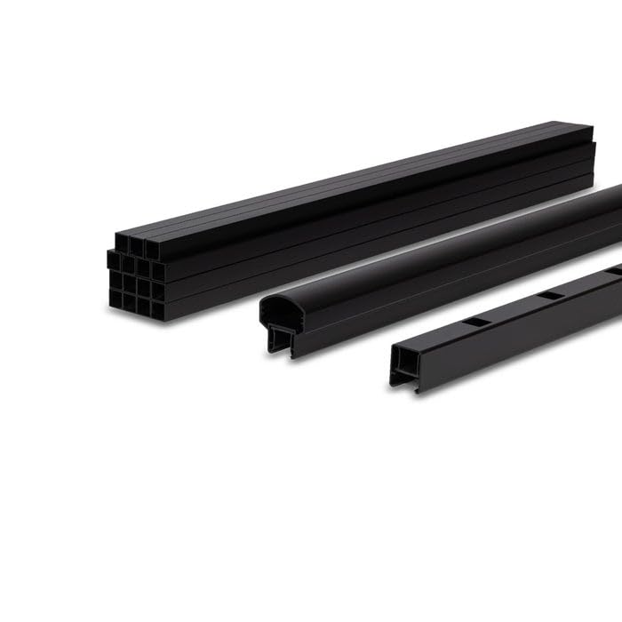 Aluminum Railing Kit for Deck Stairs Textured Black 36 x 72 Inch X288