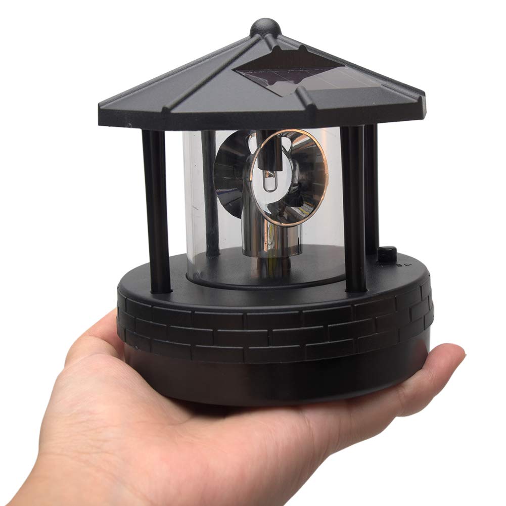 Solar Lighthouse with Rotating LED Light B4155