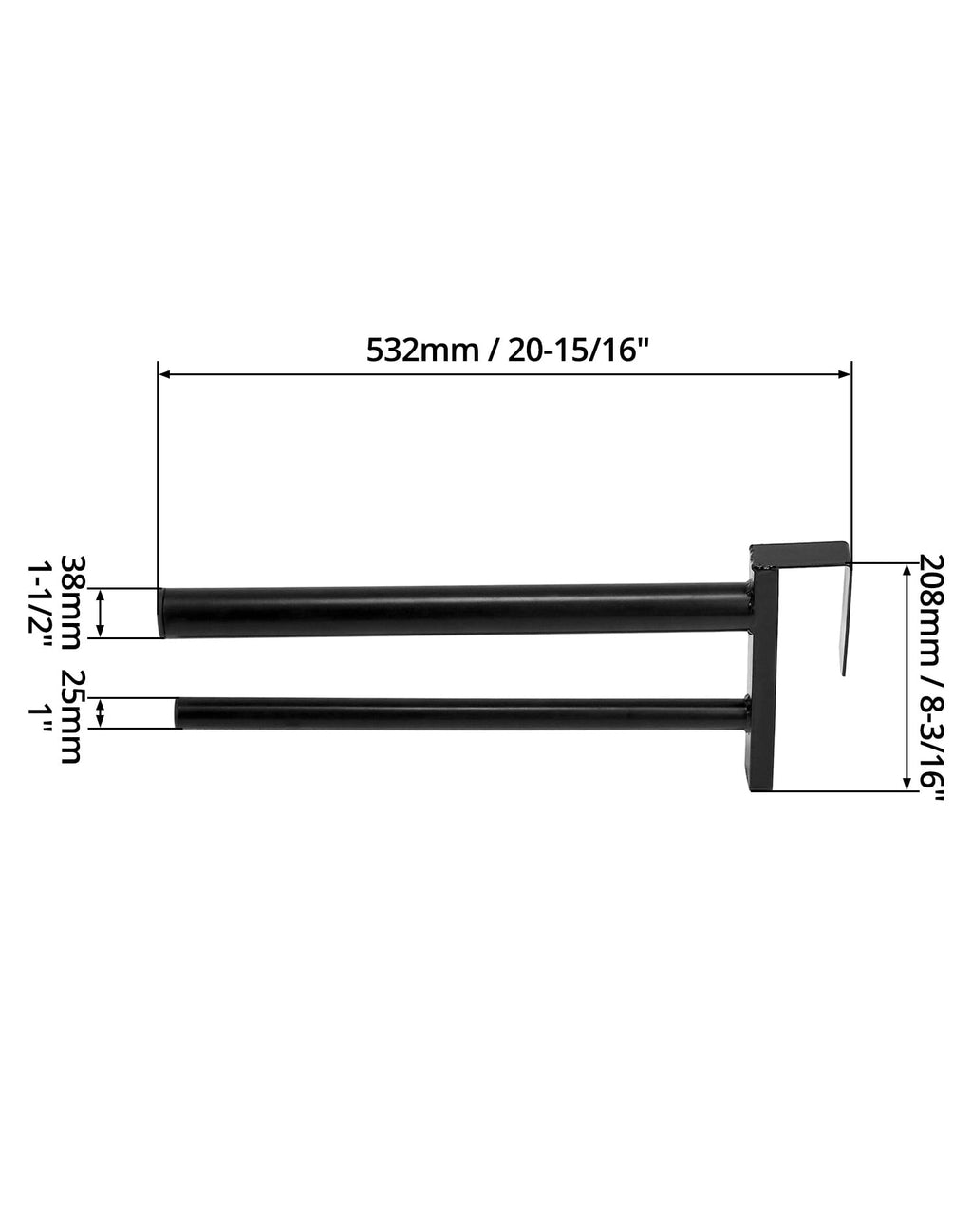 Black PVC Coated Double Saddle Rack Q345