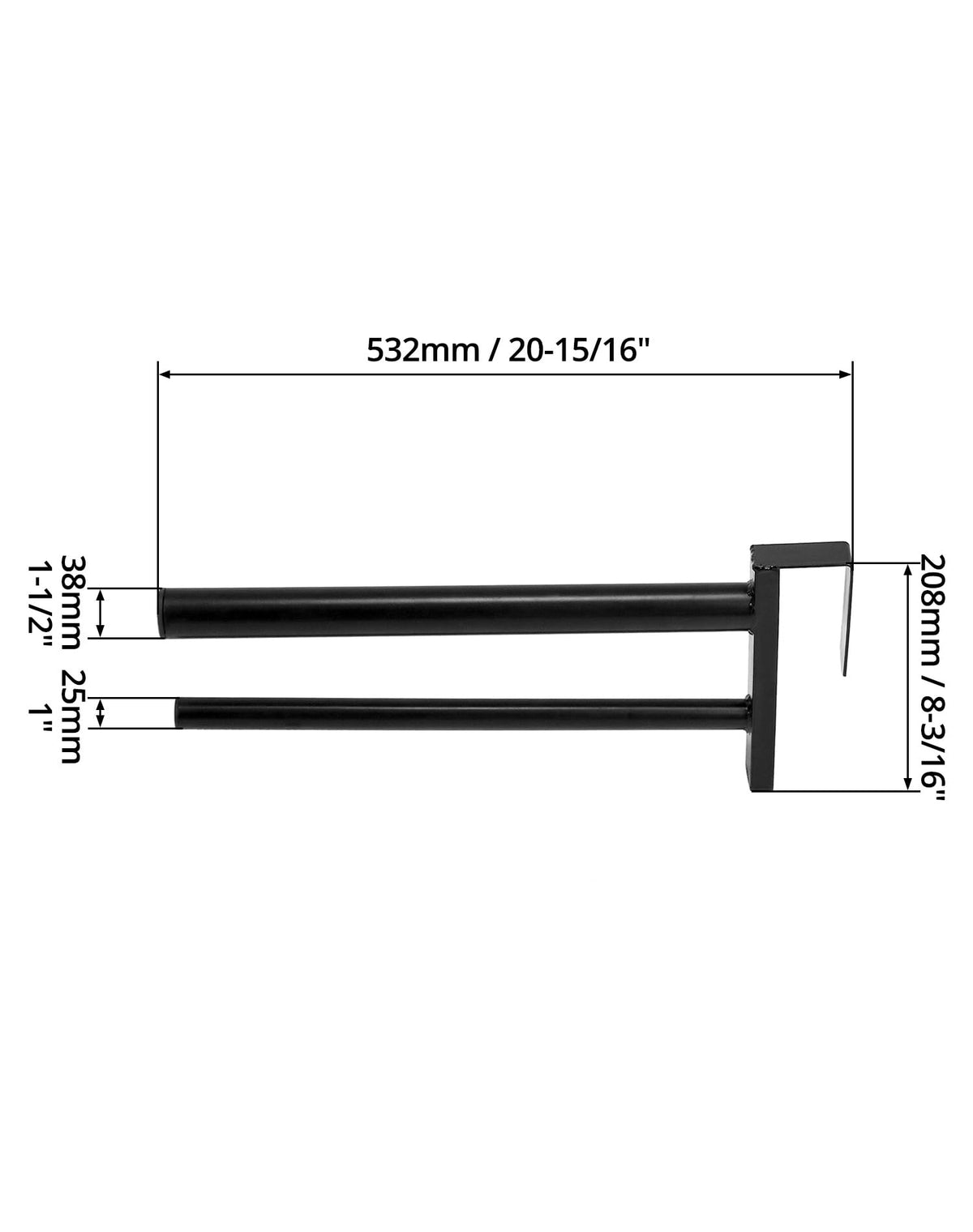 Black PVC Coated Double Saddle Rack Q345