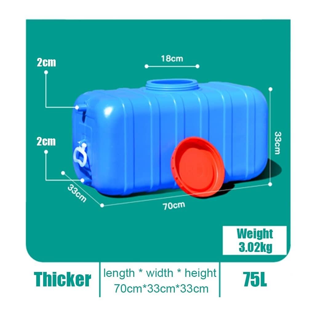 Blue Large Food-Grade Water Storage Container with Lid and Handle S56096