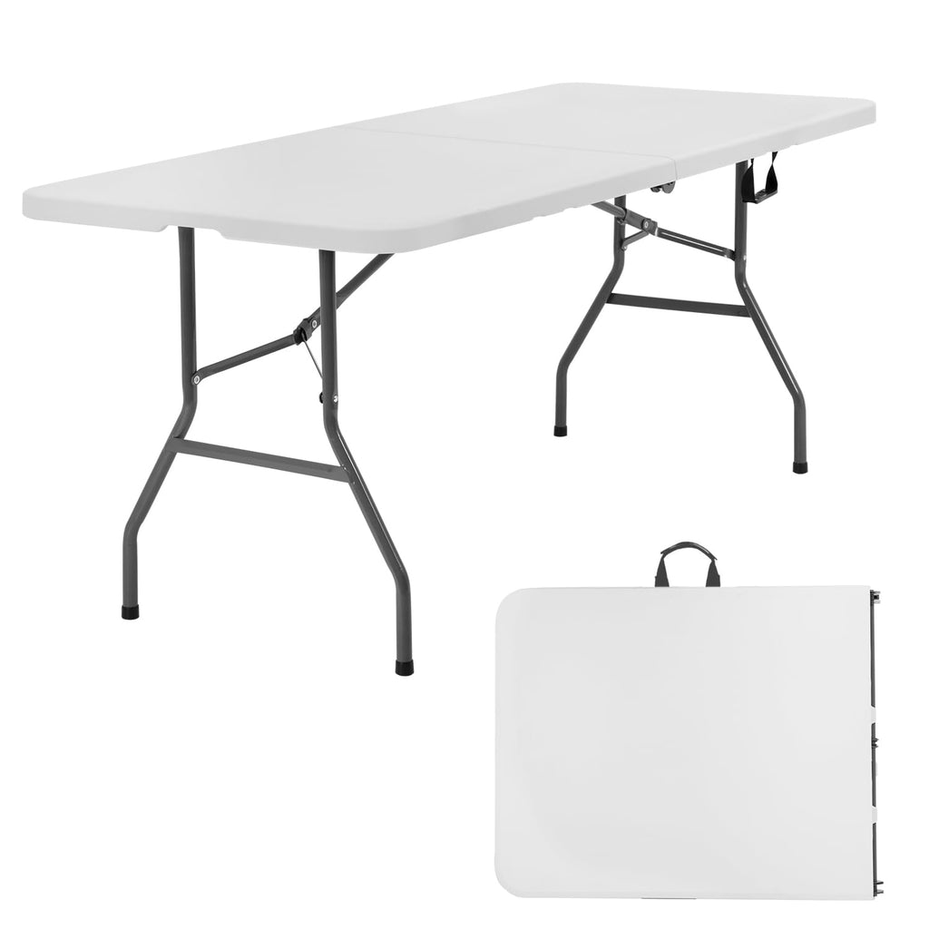 6FT White Portable Plastic Folding Table V81342