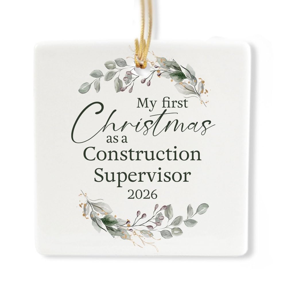 Ceramic 3-inch Square-Shaped Ornament A2662