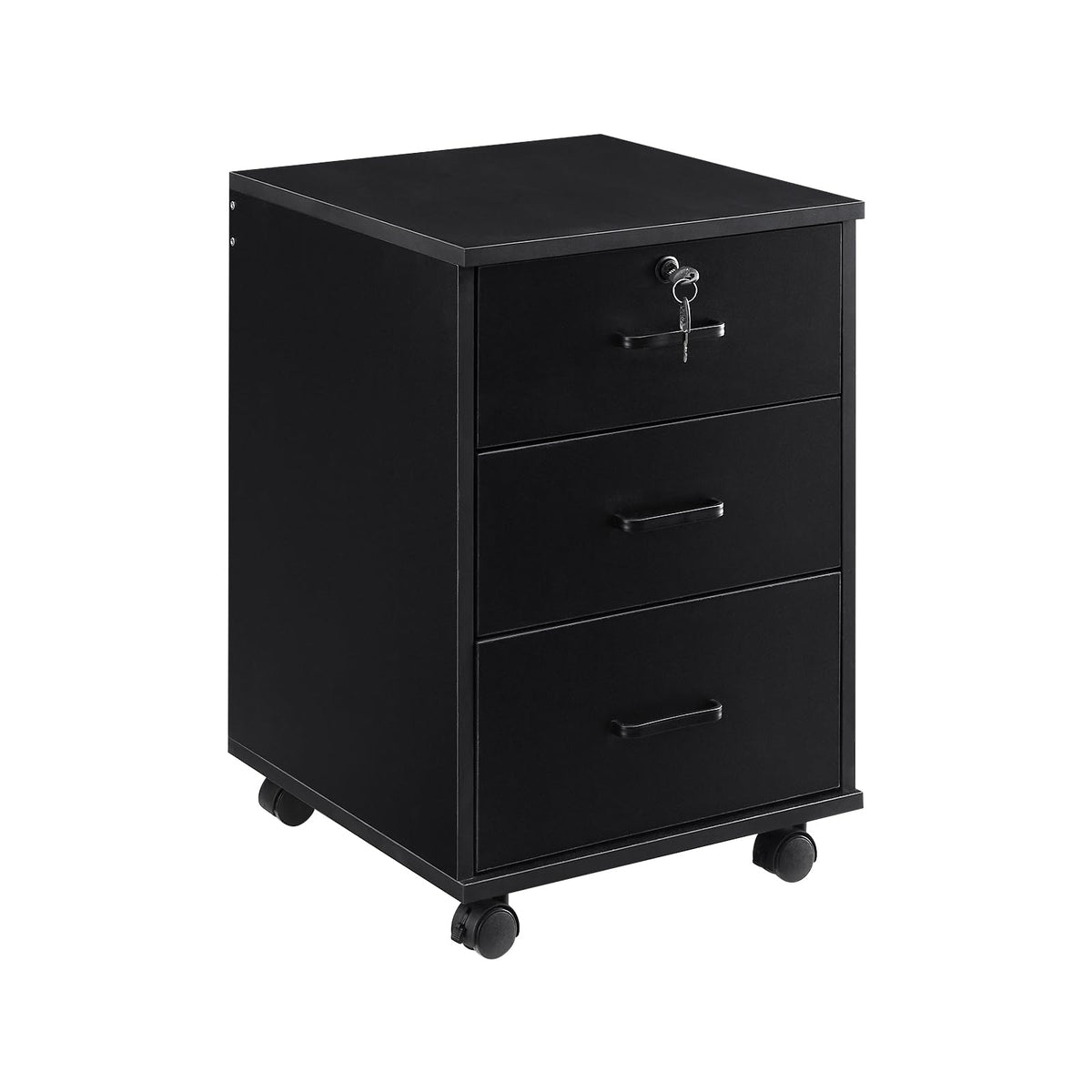 3 Drawer Black File Cabinet with Lock I250550