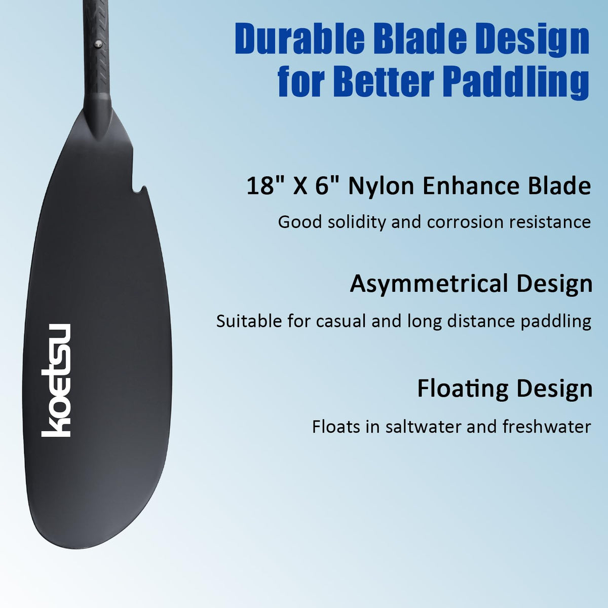 Aluminum 4-Piece Adjustable Double-Sided Kayak Paddle V7868