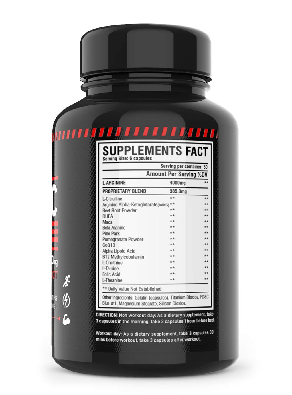 L-Arginine L-Citrulline Beet Root 180 Capsules D334