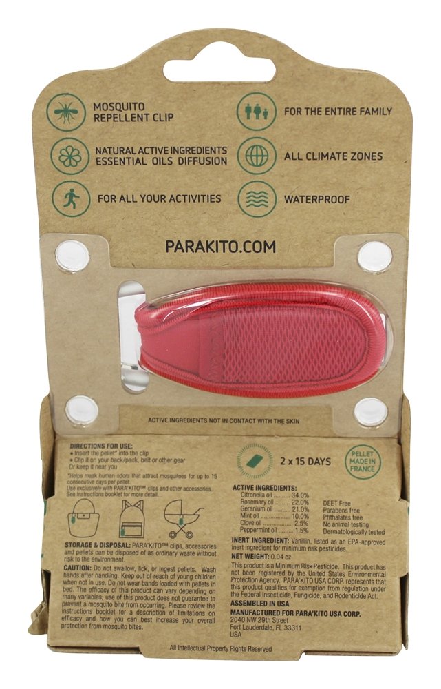 Mosquito Repellent Refillable Clip + 2 Pellets K565788
