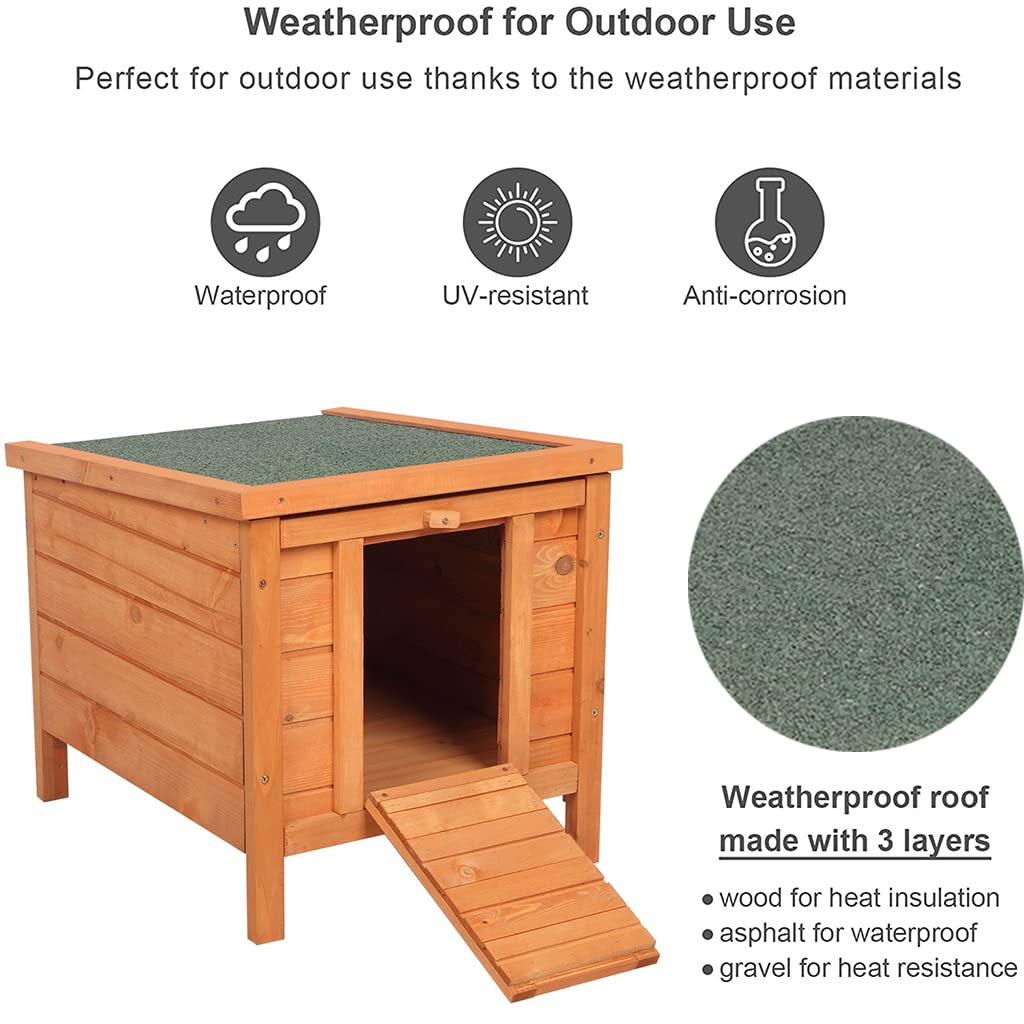 Weatherproof Wooden Cat House G906954