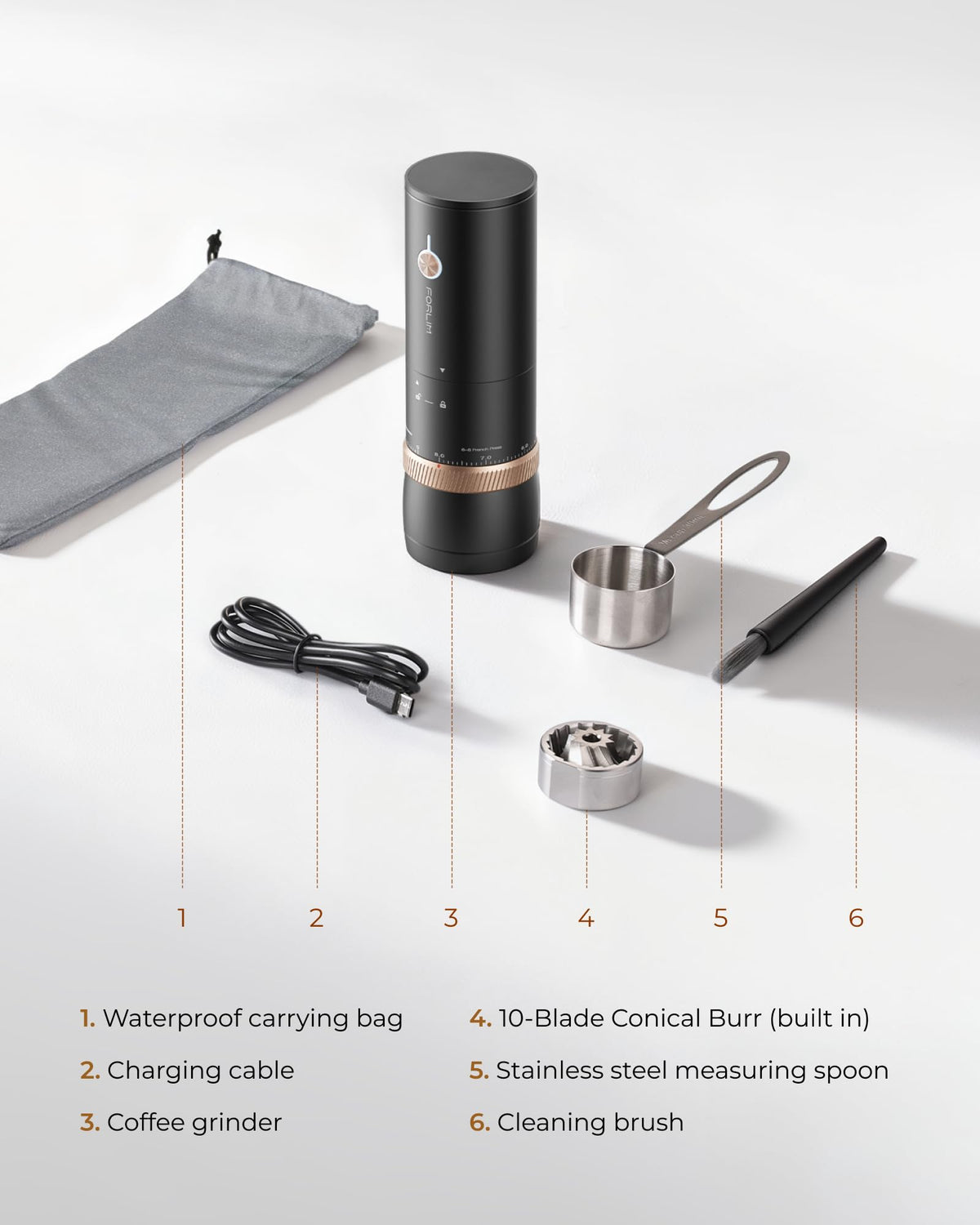 Portable Burr Coffee Grinder D8798
