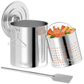 60QT Stainless Steel Stockpot with Basket Y92927