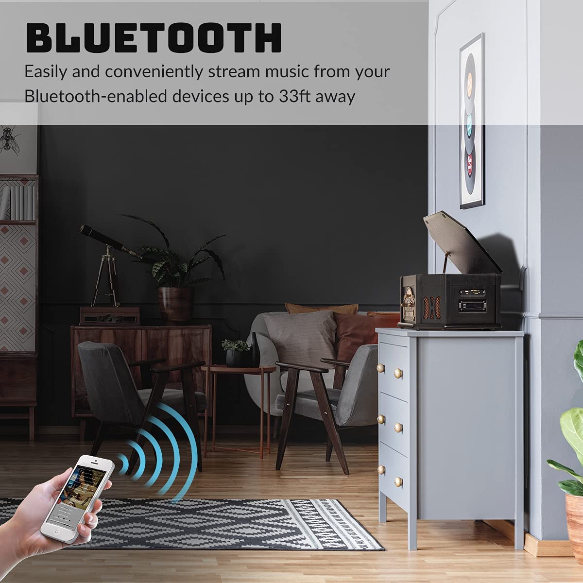 10-in-1 Record Player with Bluetooth L381254