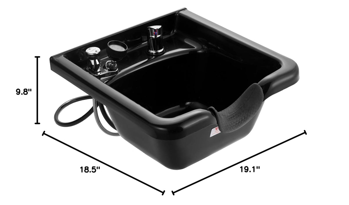 Black ABS Plastic Shampoo Basin C2431