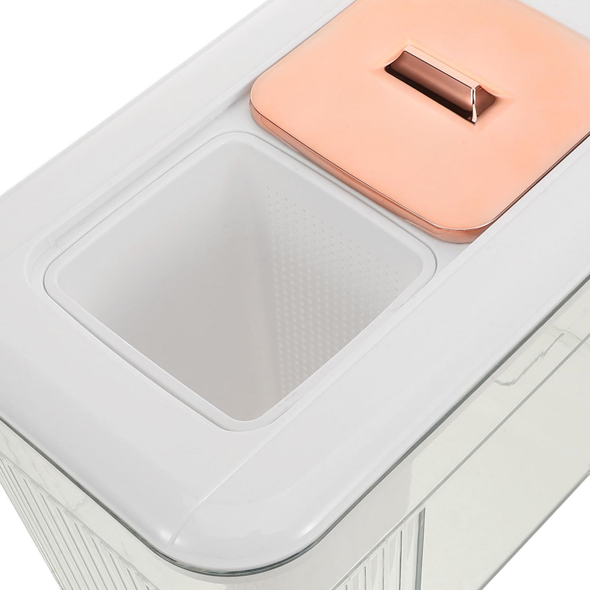 White Plastic Water Jug with Faucet and Lid L98619