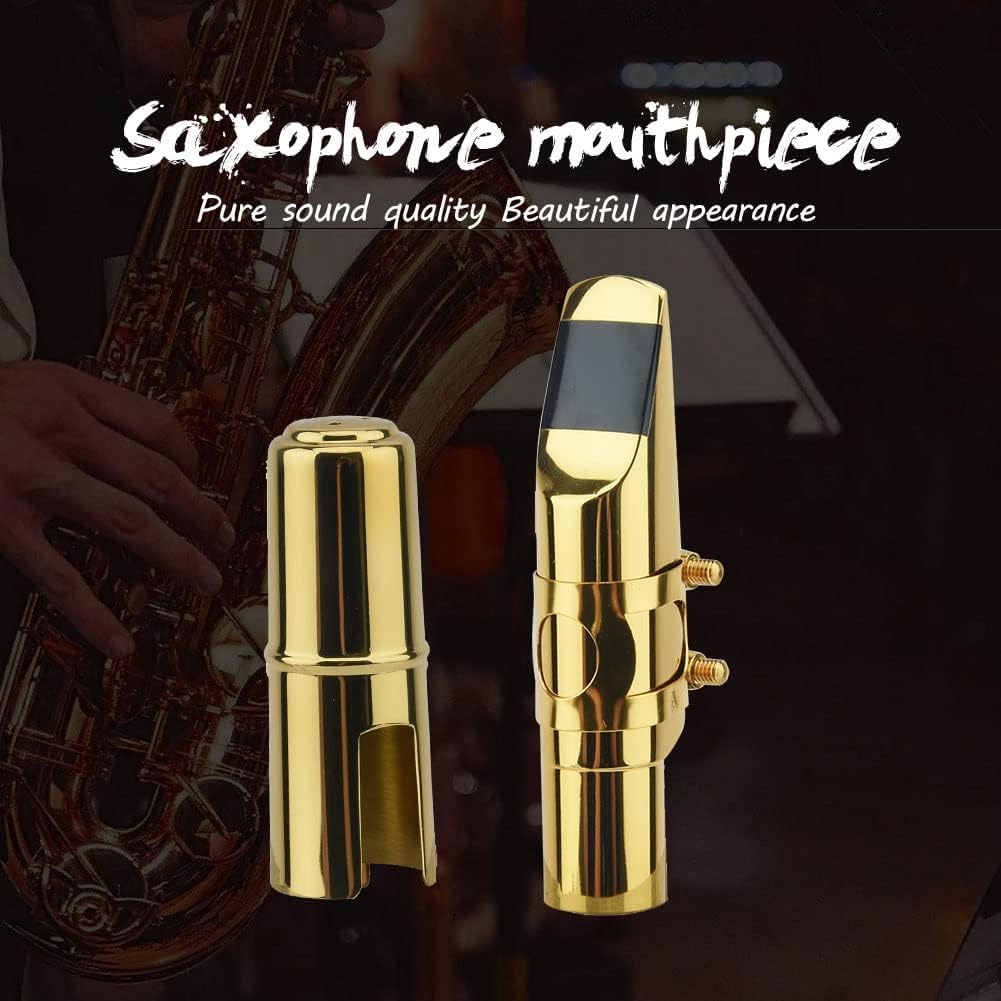 Alto Sax Saxophone Mouthpiece with Cap & Ligatures Brass Metal 5C B917798