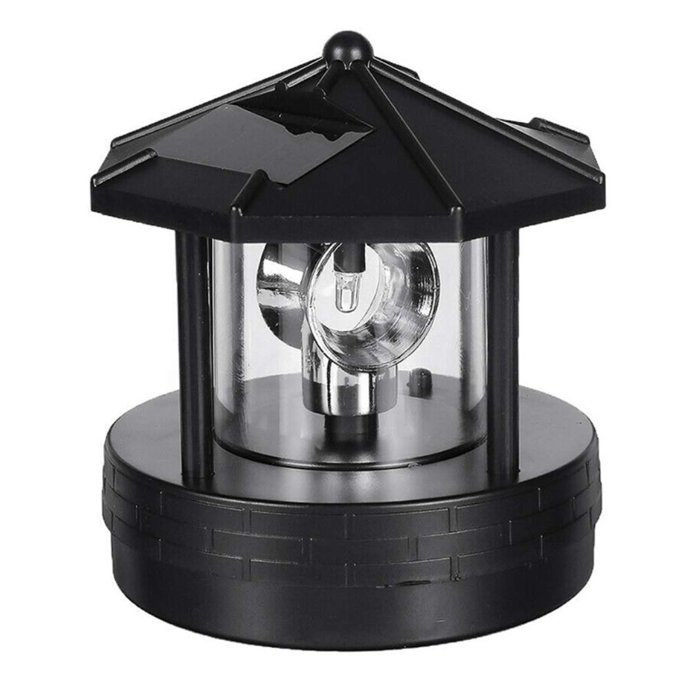 Solar Lighthouse with Rotating LED Light B4155