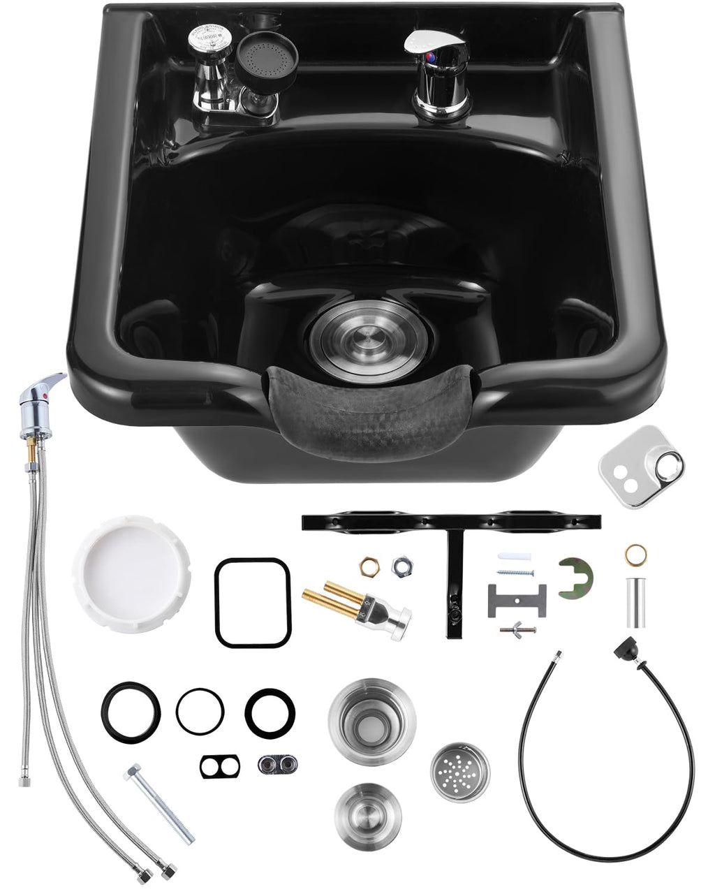 Black ABS Plastic Shampoo Basin C2431