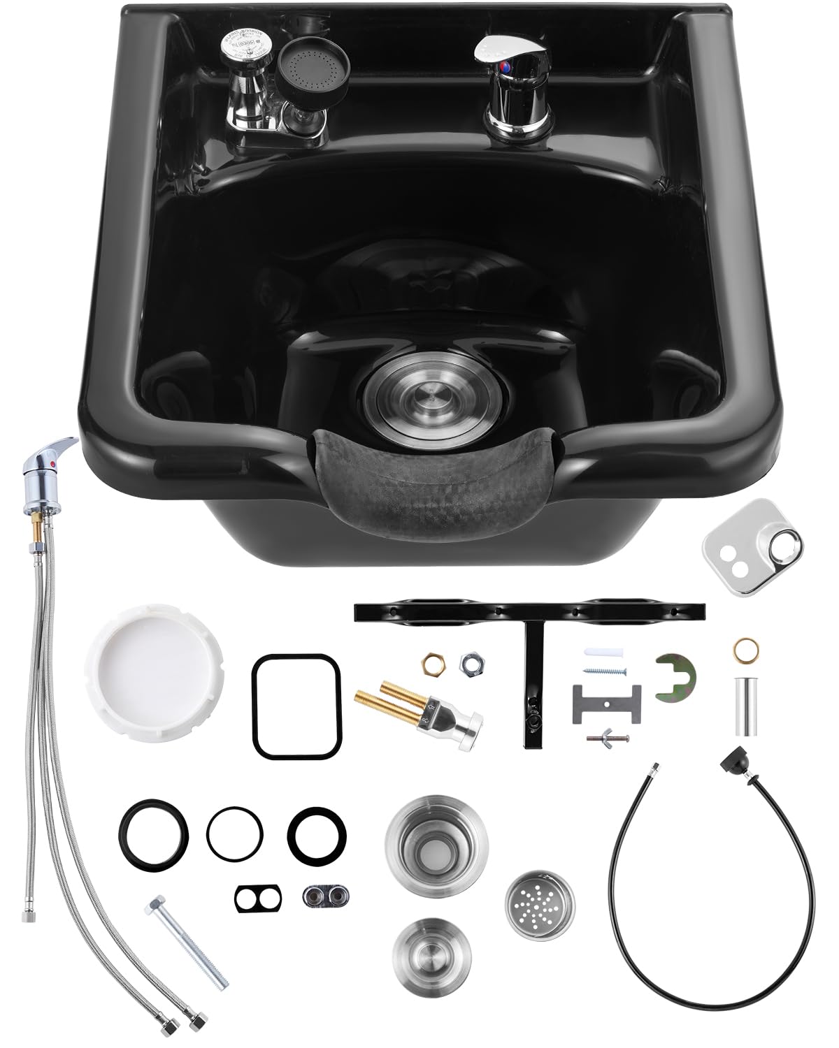 Black ABS Plastic Shampoo Basin C2431