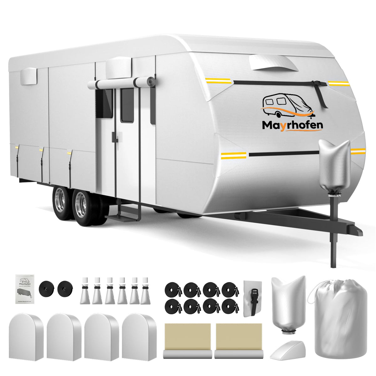 600D Oxford Fabric 22-24ft Travel Trailer Cover W69304