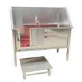 Stainless Steel Dog Washing Station with Sliding Door B1078