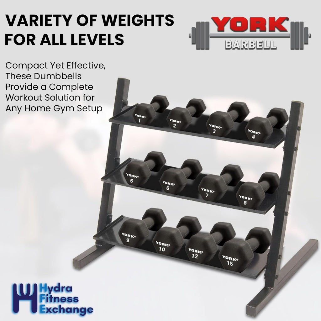 Neoprene Hexagon Dumbbells with Cast Ergo Handle 10lb Pack of 1 R345091