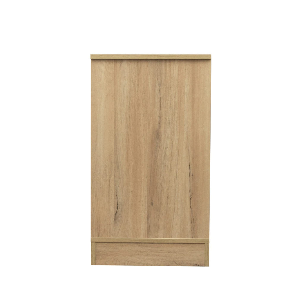 Sliding Barn Door Wood TV Stand with Adjustable Shelves J804087