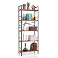 5-Tier Arched Bookcase with Side Rails X5893