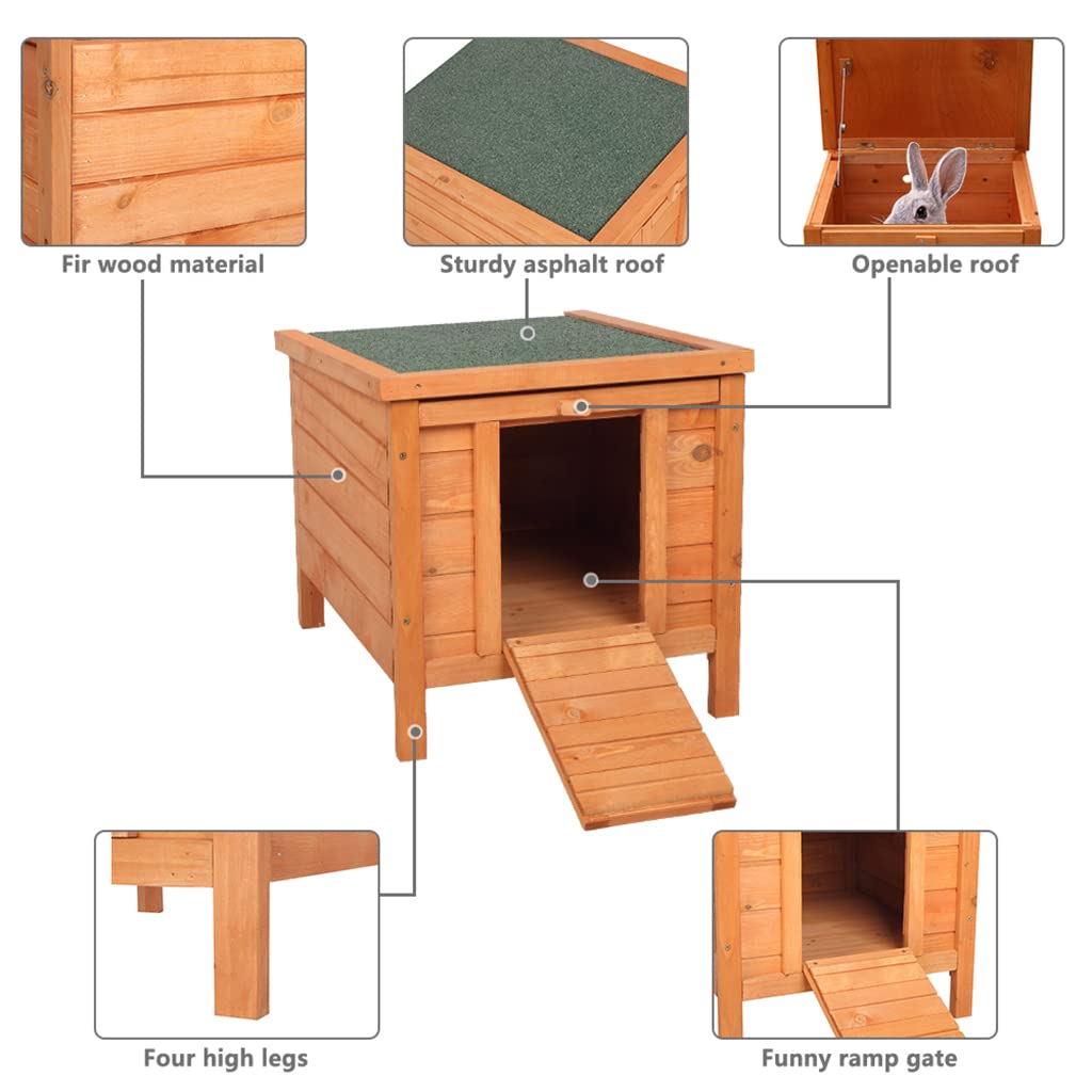 Weatherproof Wooden Cat House G906954