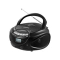 Portable CD Boombox with AM/FM Radio, Bluetooth, USB, SD Card, LCD Display, Black B999326