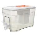 White Plastic Water Jug with Faucet and Lid L98619