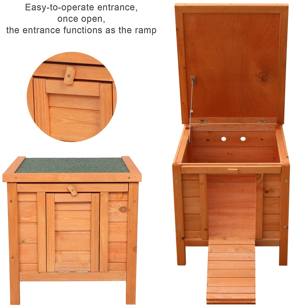 Weatherproof Wooden Cat House G906954