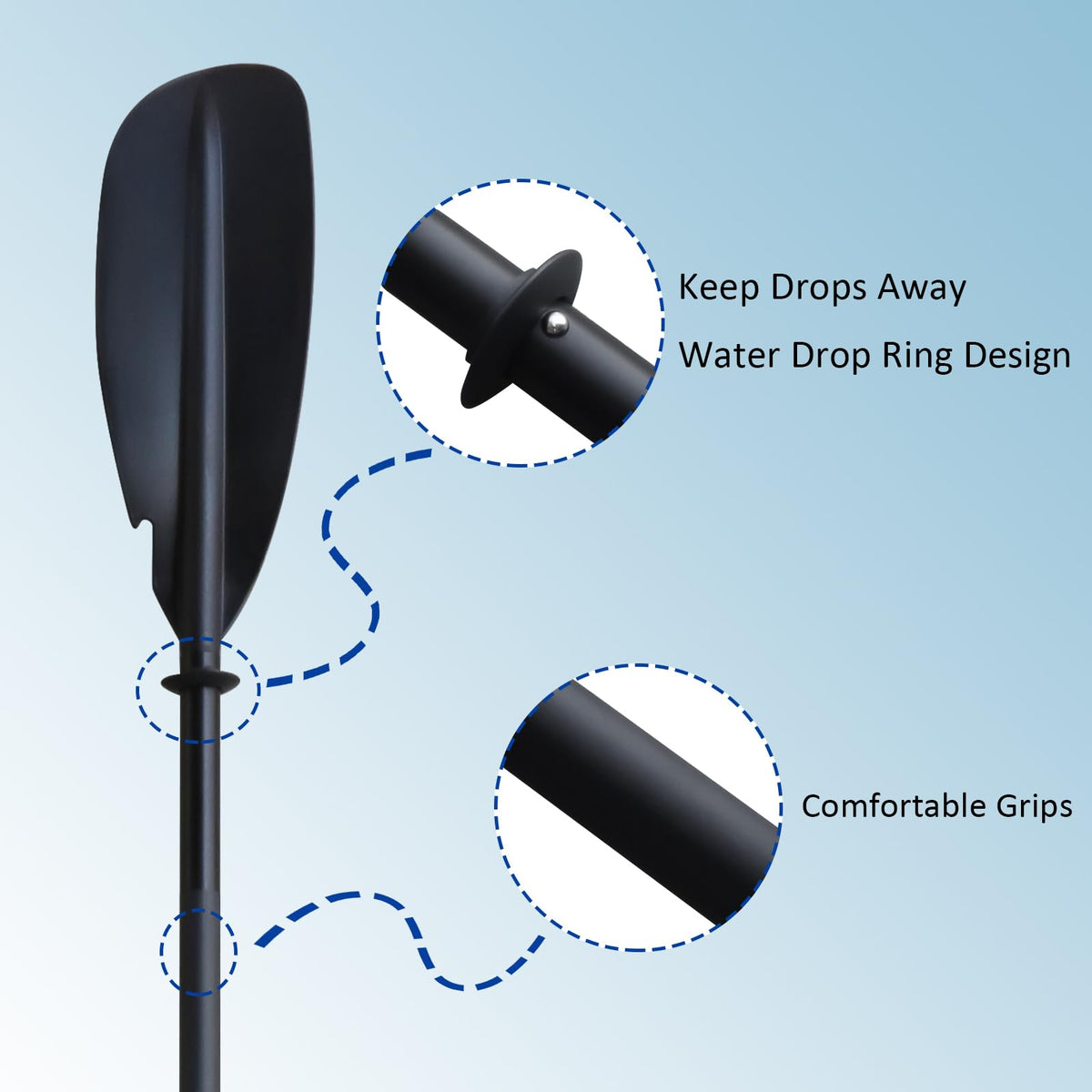 Aluminum 4-Piece Adjustable Double-Sided Kayak Paddle V7868