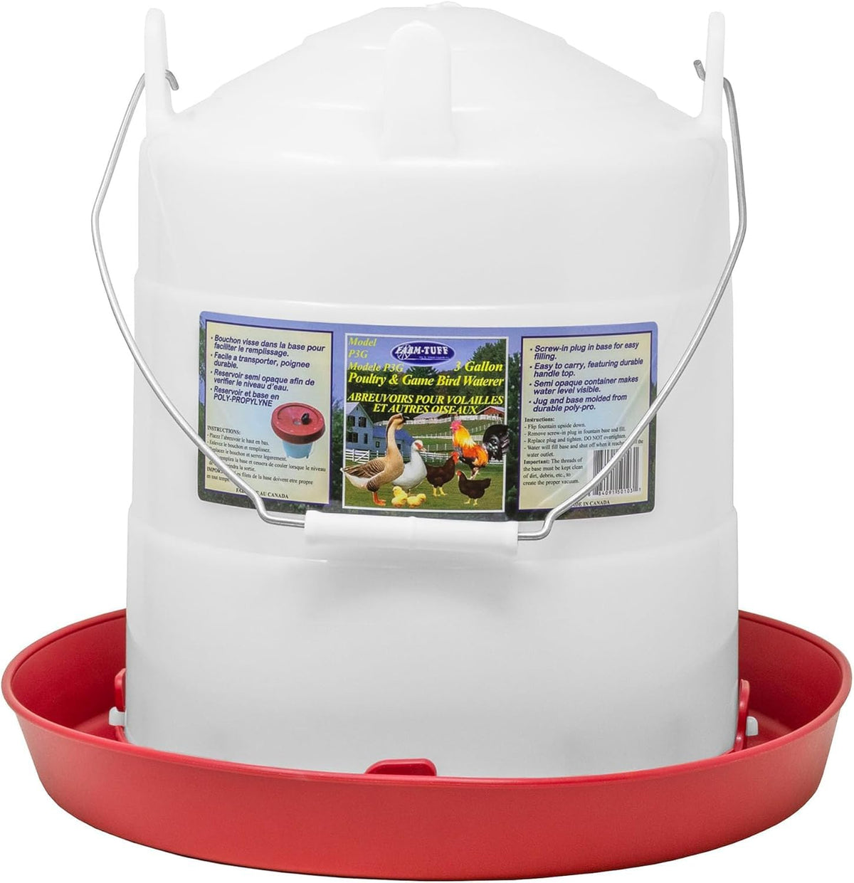 3 Gallon Plastic Poultry Waterer G62835