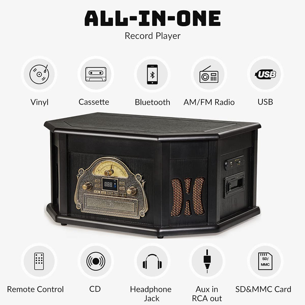 10-in-1 Record Player with Bluetooth L381254