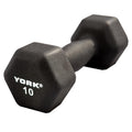 Neoprene Hexagon Dumbbells with Cast Ergo Handle 10lb Pack of 1 R345091