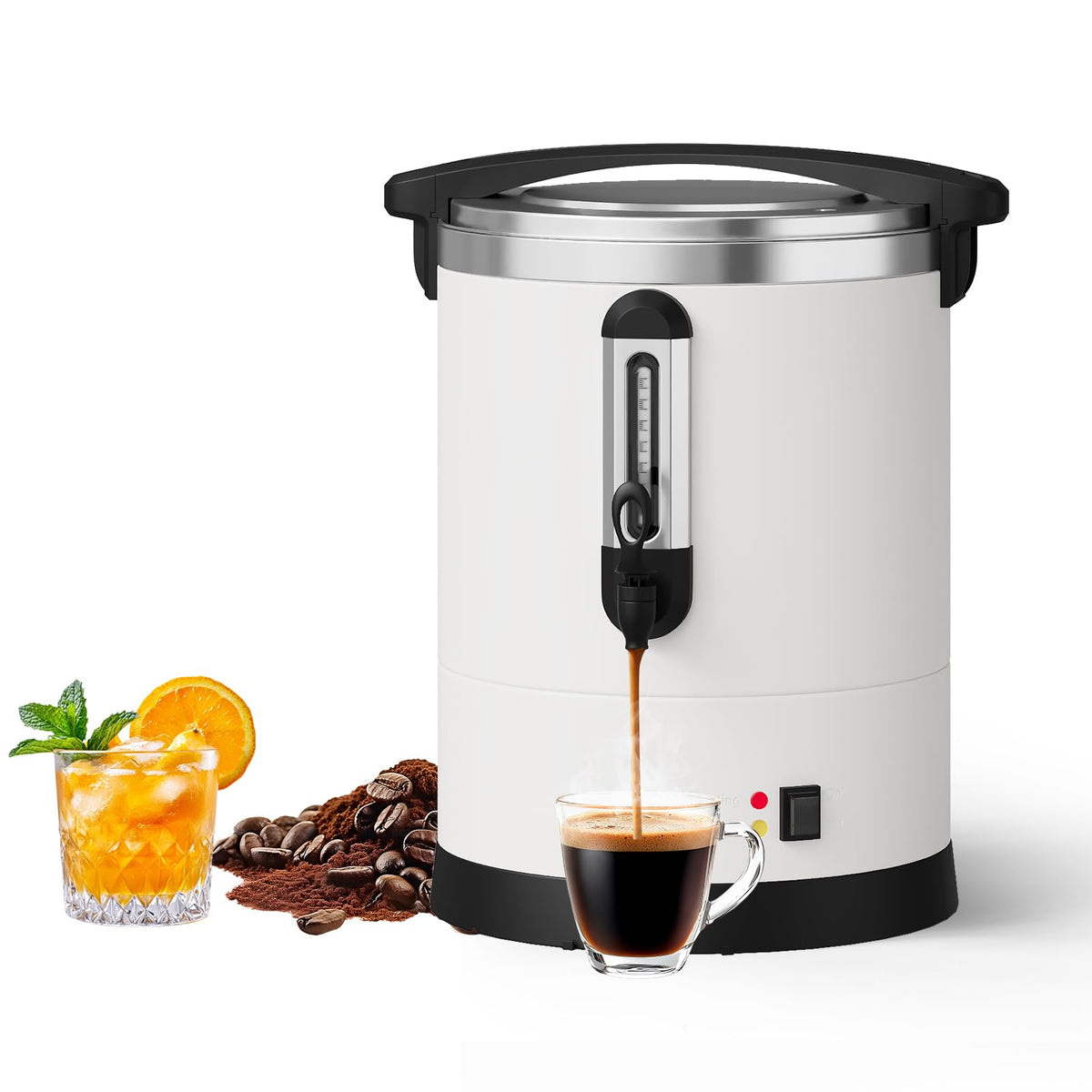 12L 80-Cup Double-Wall Stainless Steel Electric Coffee Urn L984682