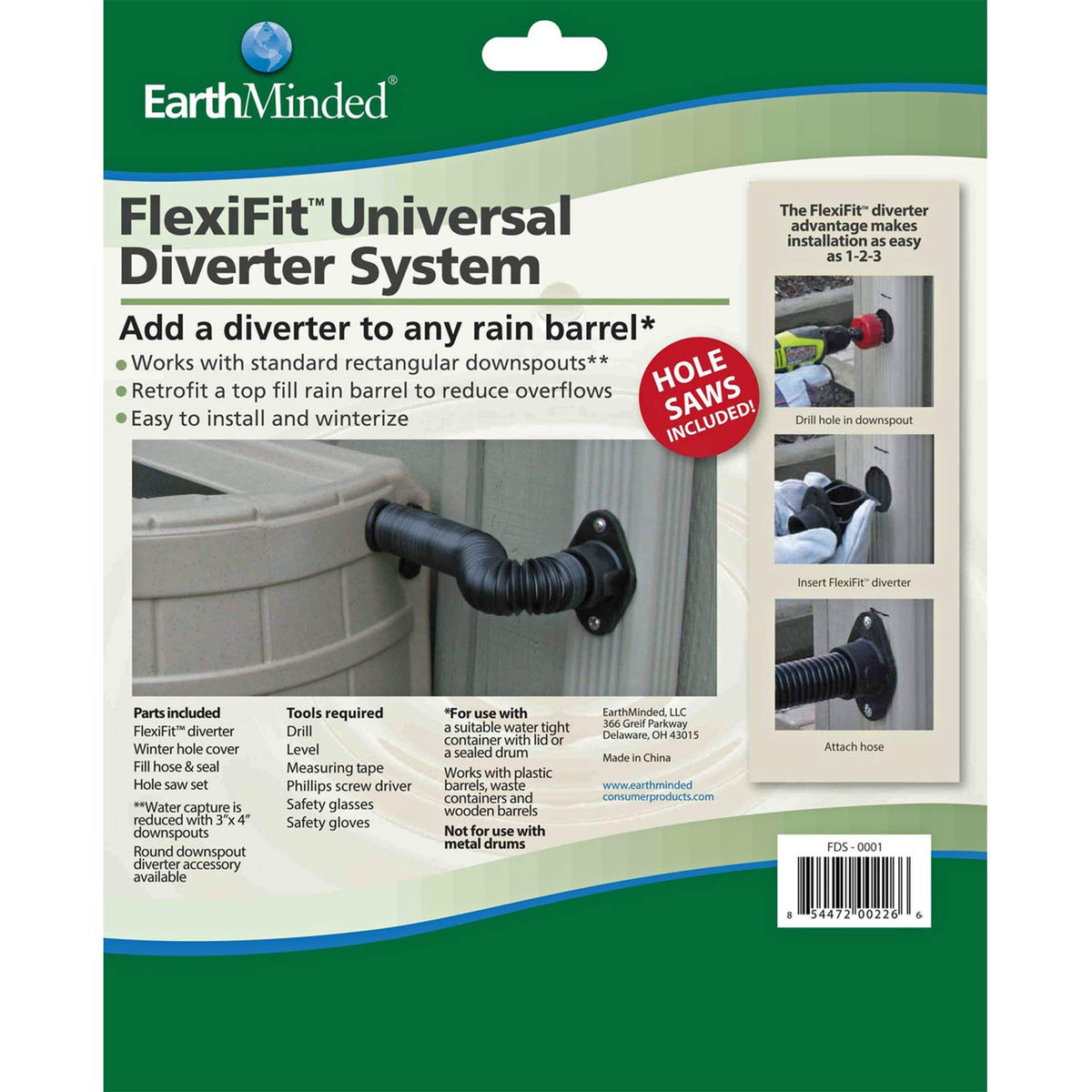 50 Gallon Rain Barrel with Diverter Kit T5496