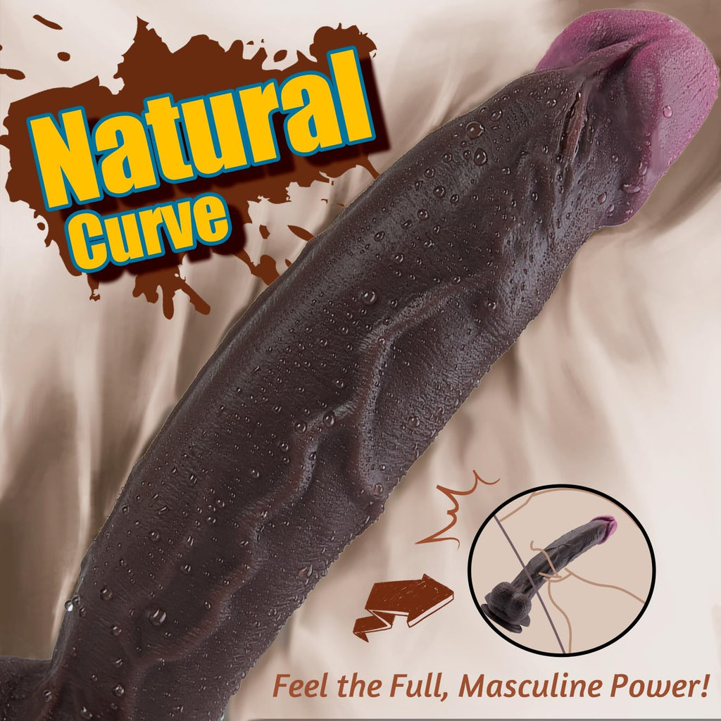 12" Thick Black Dildo I997405