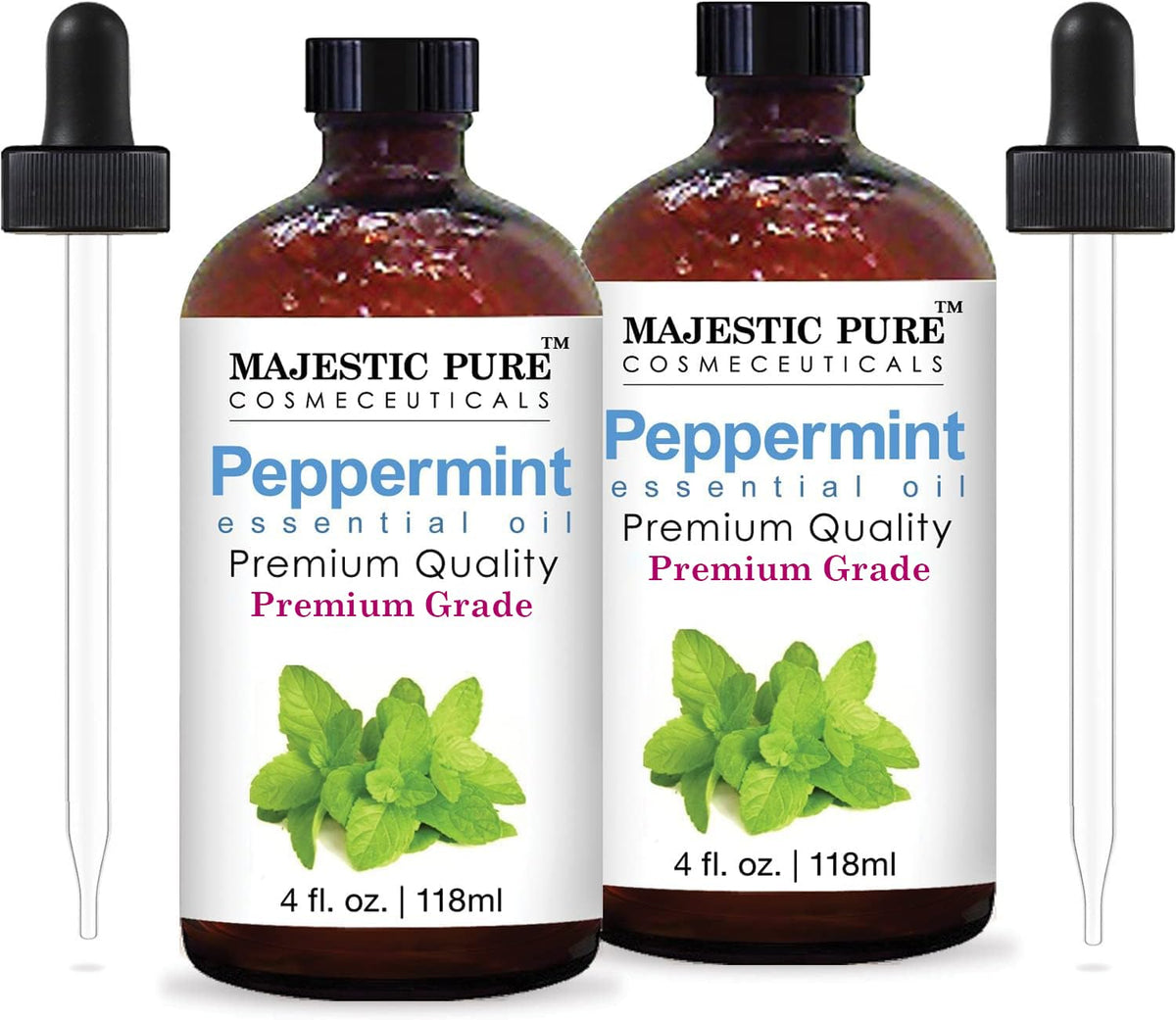 Peppermint and Eucalyptus Essential Oil 4 fl oz Pack of 2 Y8541