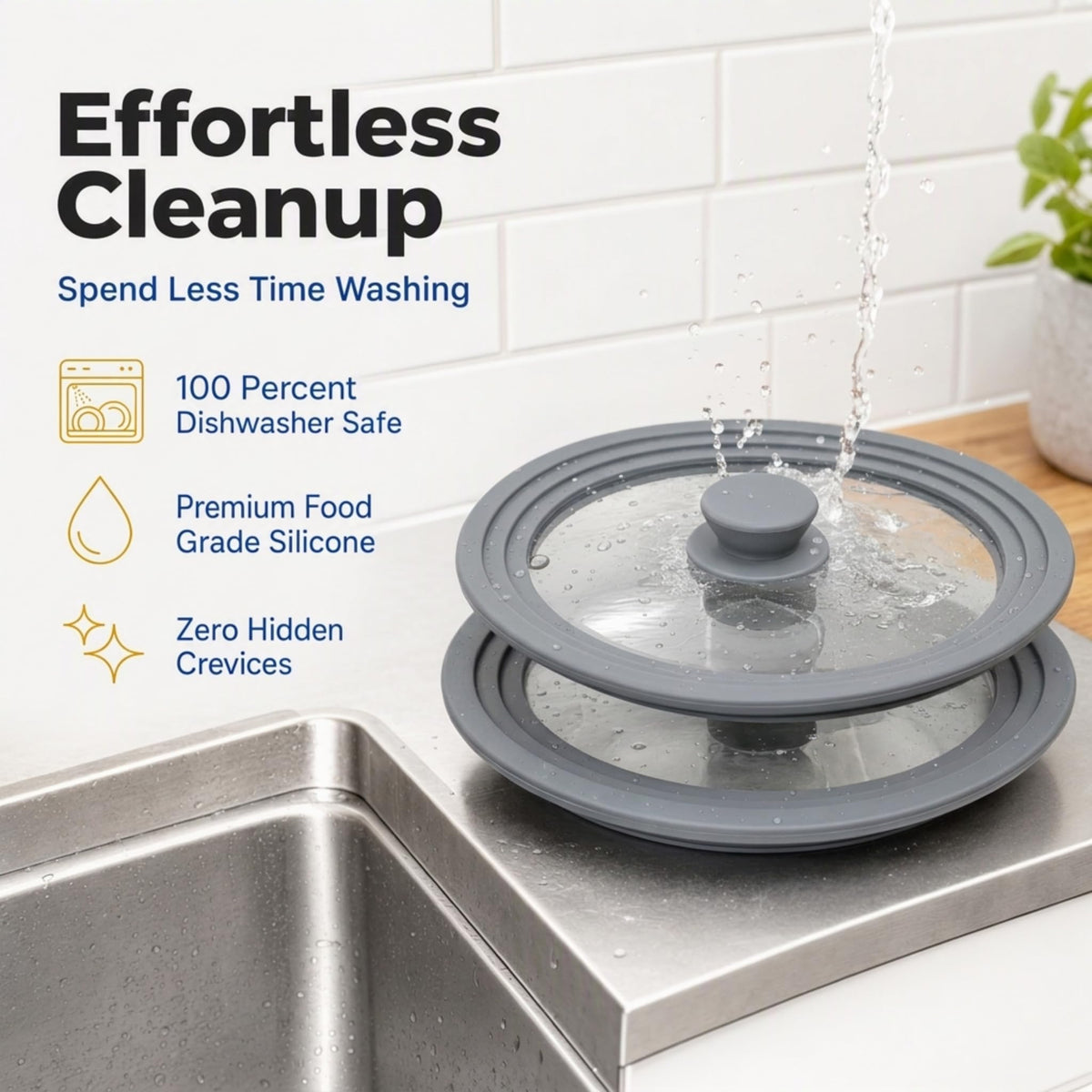 Universal Lid for Pots, Pans & Skillets, 7.5-11.5" E261125