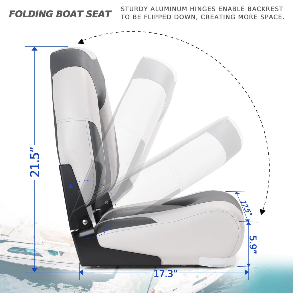 High Back Folding Boat Seats 2 Pack Y150