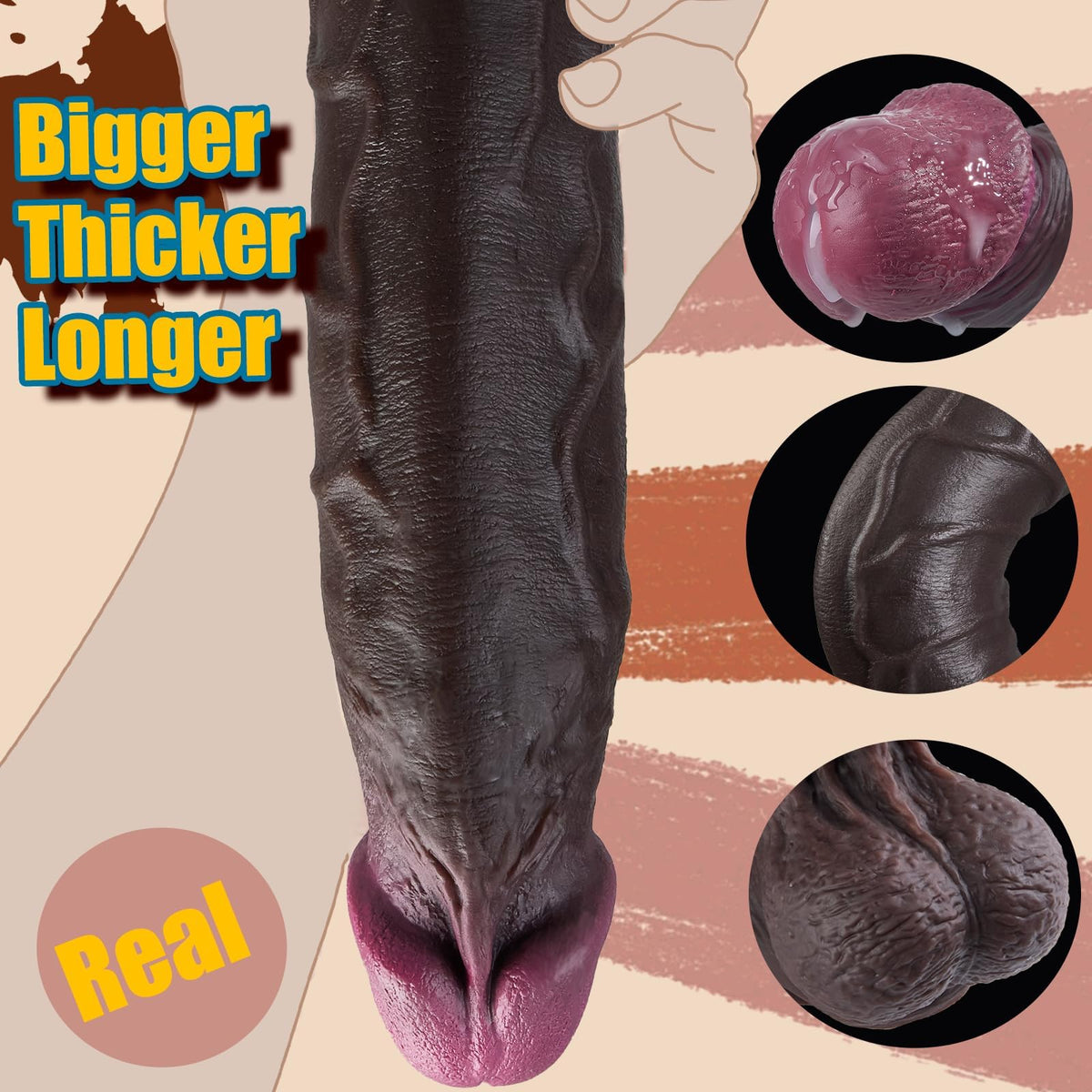 12" Thick Black Dildo I997405