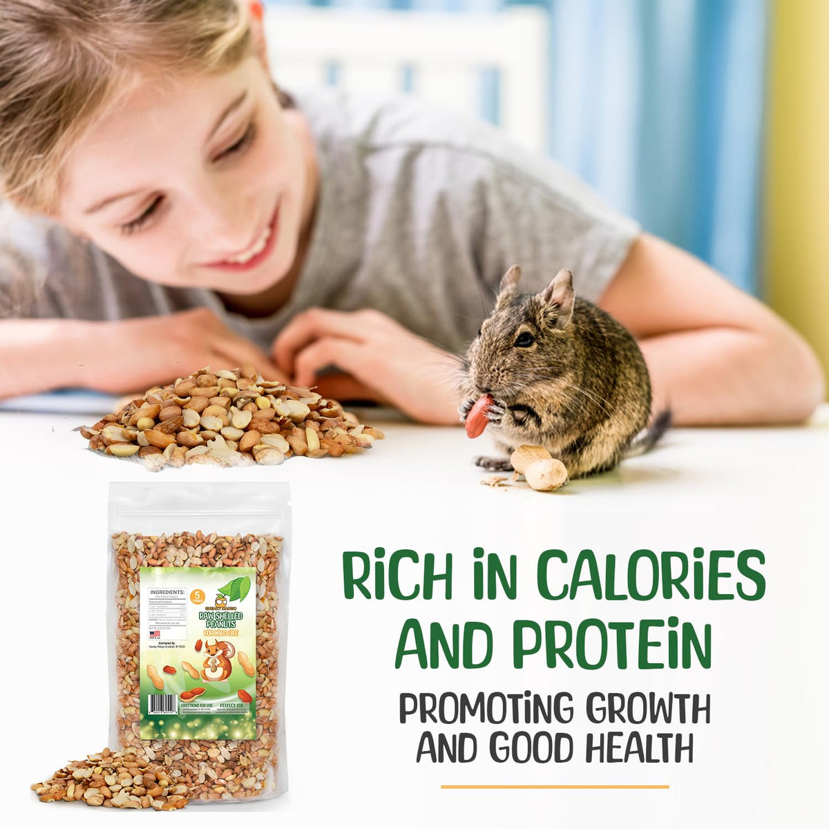 Raw Shelled Peanuts 5 Pounds W443419
