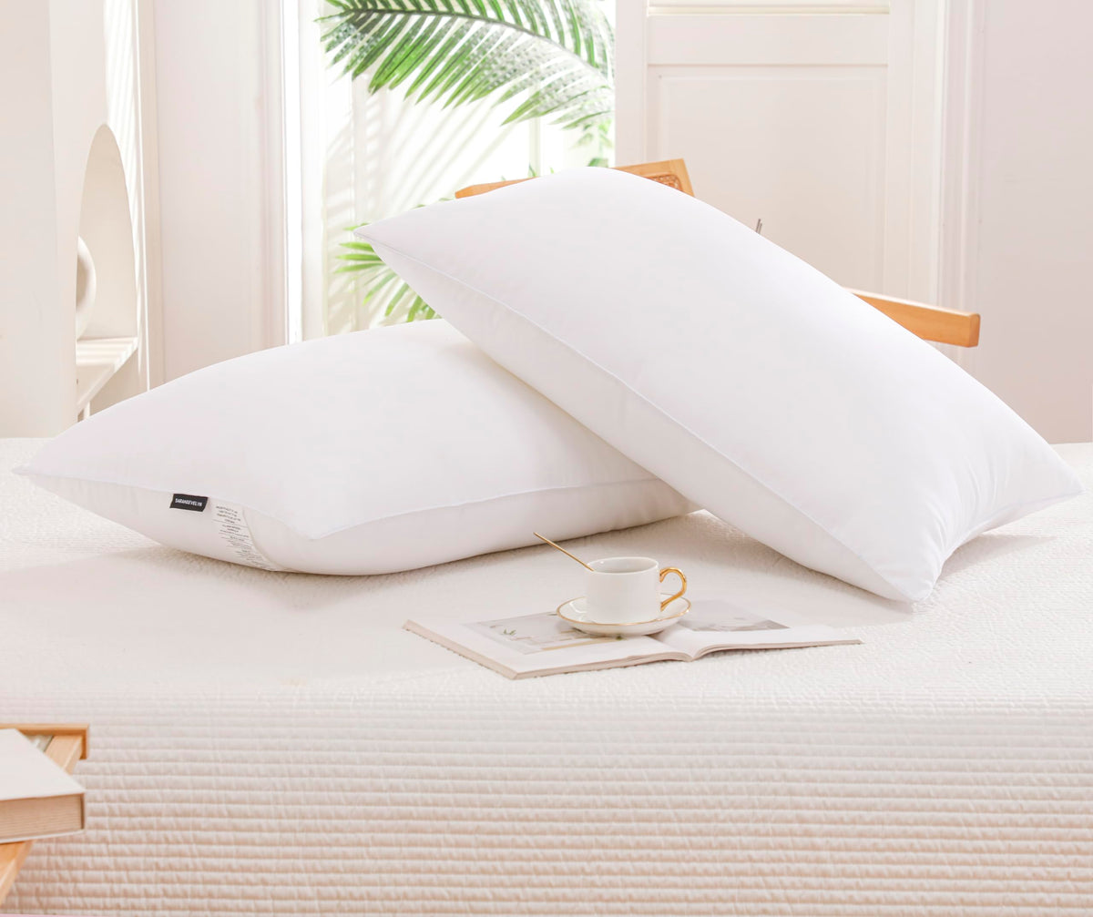 Gold Down Alternative Bed Pillow Set of 2 King Size N591667