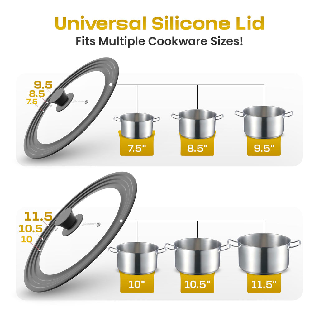 Universal Lid for Pots, Pans & Skillets, 7.5-11.5" E261125