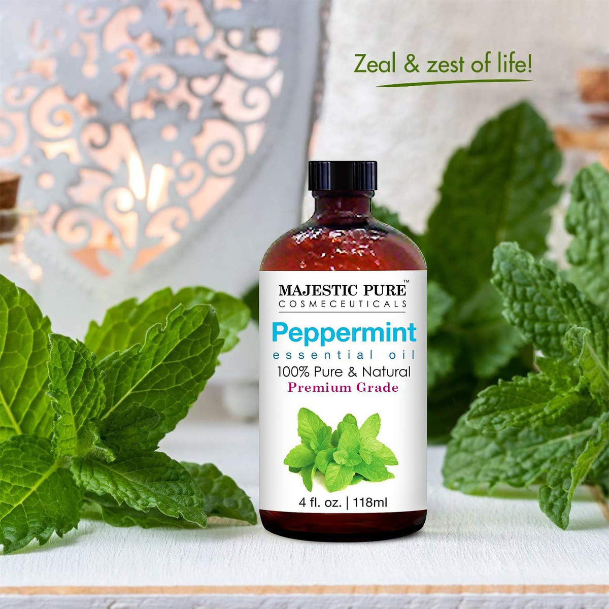 Peppermint and Eucalyptus Essential Oil 4 fl oz Pack of 2 Y8541