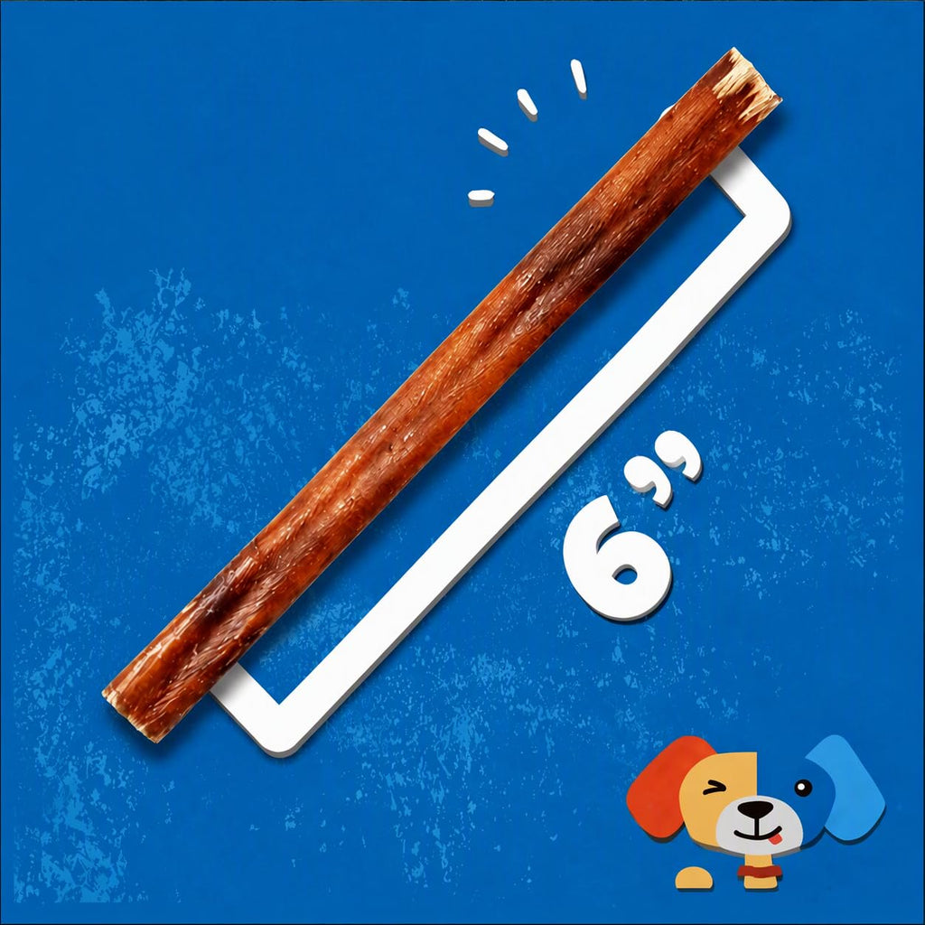 6 Inch Bully Sticks for Dogs 25 Ct Q42137