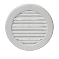 4" White Plastic Round Vent Cover with Mesh M782