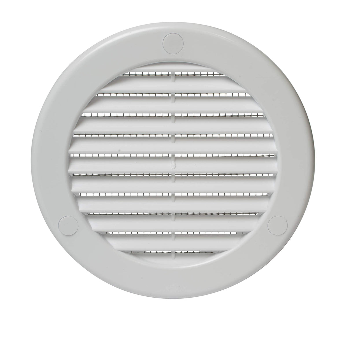 4" White Plastic Round Vent Cover with Mesh M782